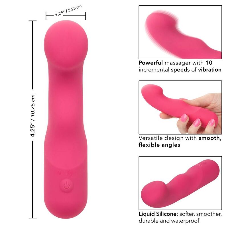 Calexotics Pixies Curvy - Massaggiatore rotante - in mano per le dimensioni