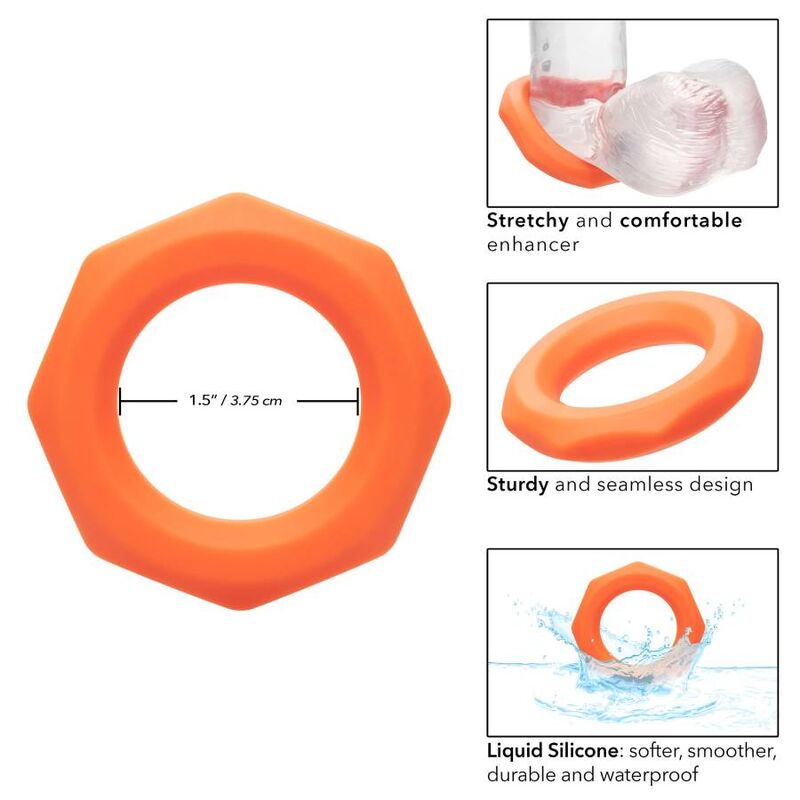 Calexotics Alpha Sexagon Arancione - Anello per uomo - nella confezione