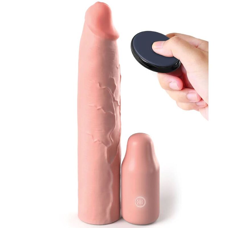 Fantasy X- Tensions Pipedreams Sleeve 22 86 CM + 7 62 CM Plug Remote Skin - Accessorio intimo - vista laterale
