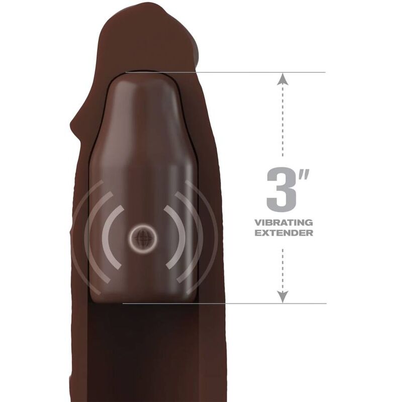 Fantasy X- Tensions Pipedreams Manicotto 22 86 CM + 7 62 CM Pelle - Accessorio intimo, colore marrone - dettaglio