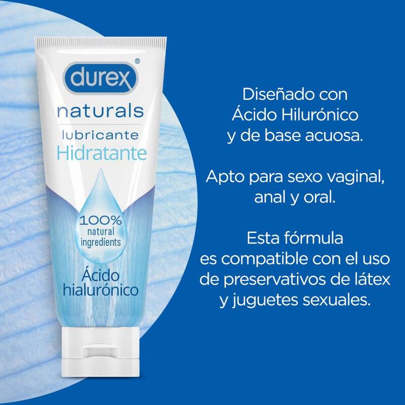 Durex Idratante Naturals 100 ml - Lubrificante, kit da 3 - vista laterale