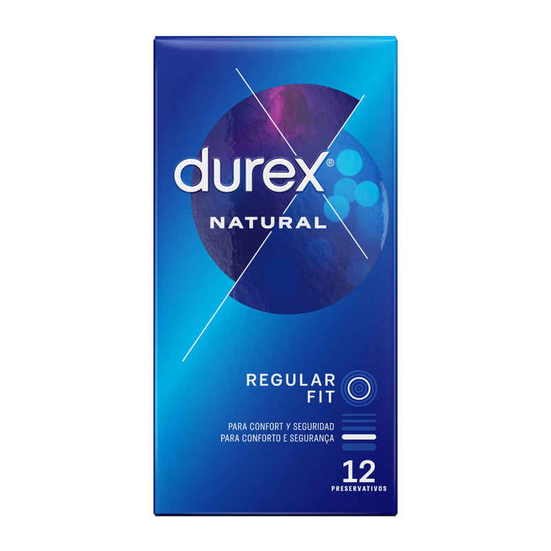 Durex Natural Plus 12 pezzi - Preservativi - vista laterale