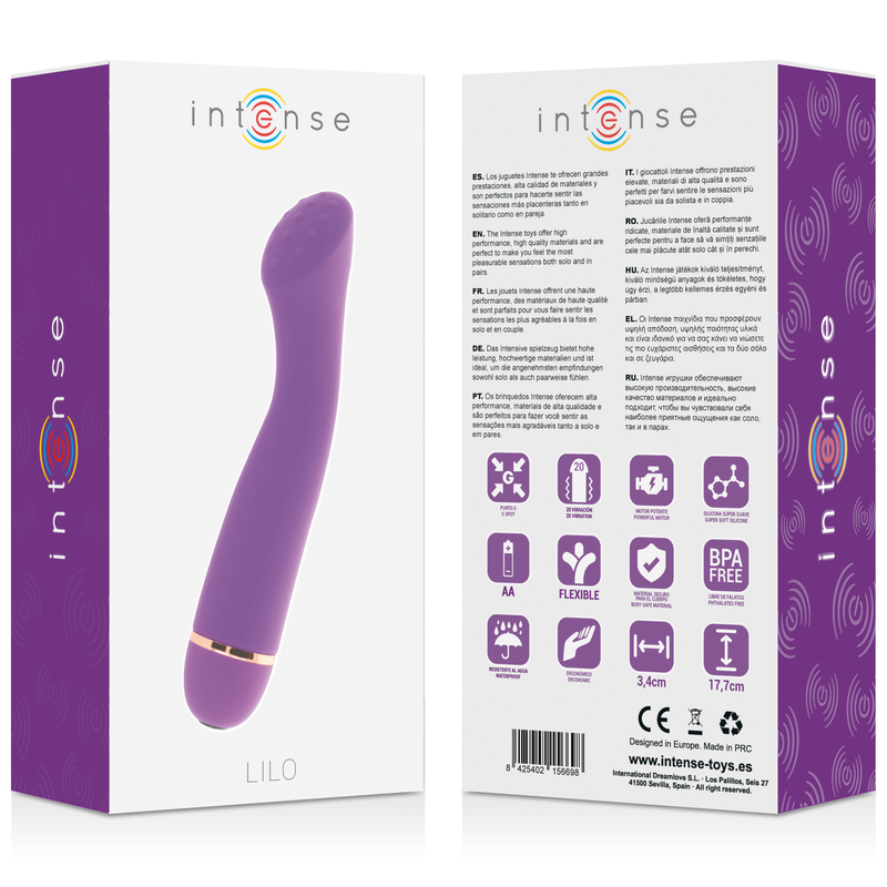 Intense Lilo 20 Velocit - Massaggiatore rotante, colore lilla - in mano per le dimensioni