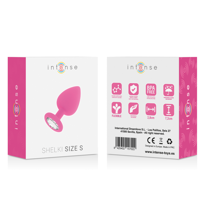 Intense Shelki - Accessorio intimo, colore anale fucsia - retro