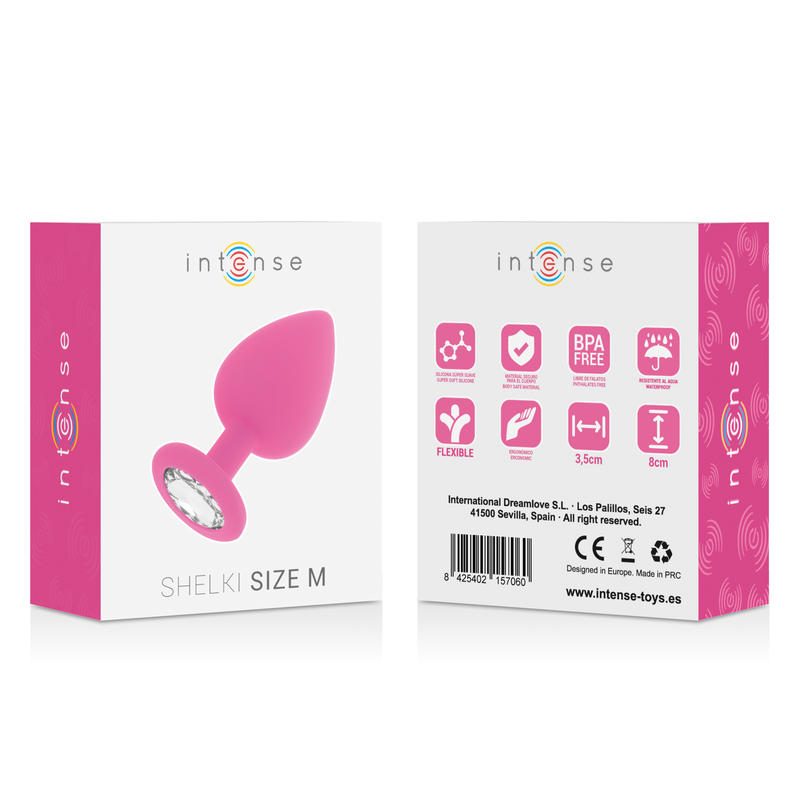Intense Shelki - Accessorio intimo, colore anal fucsia - retro