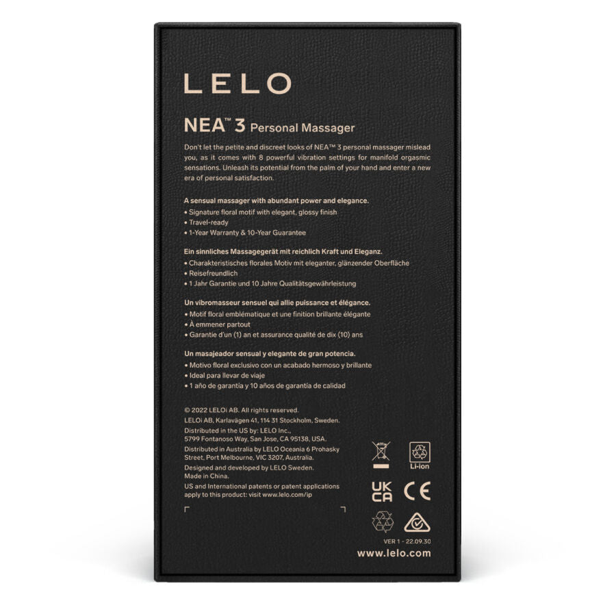 LELO Nea 3 - Accessorio intimo, colore blu - in mano per le dimensioni