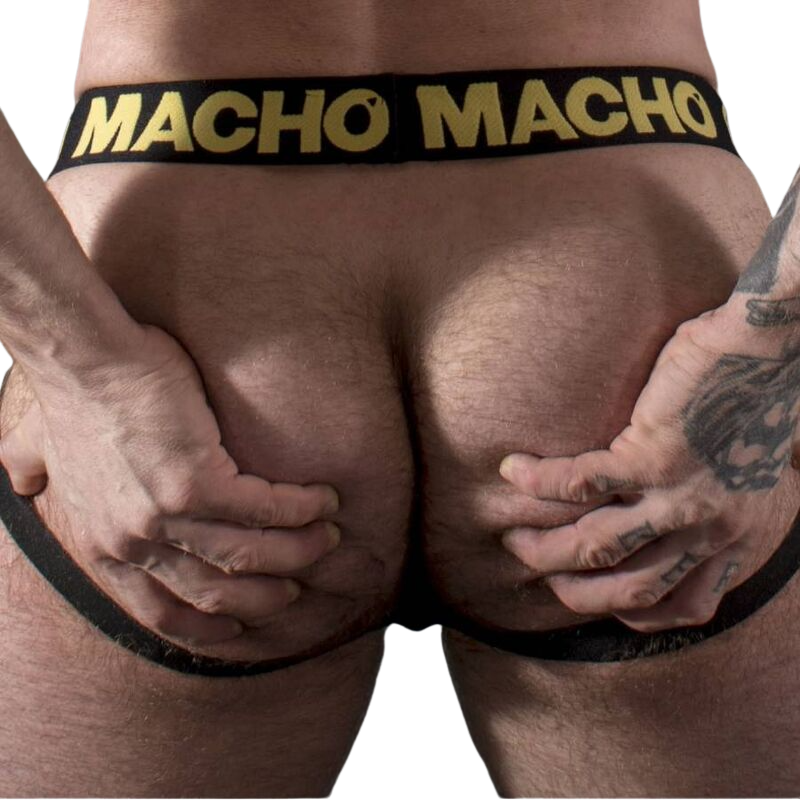 Macho Mx25ac Jock Giallo Pelle - Accessorio intimo - vista laterale