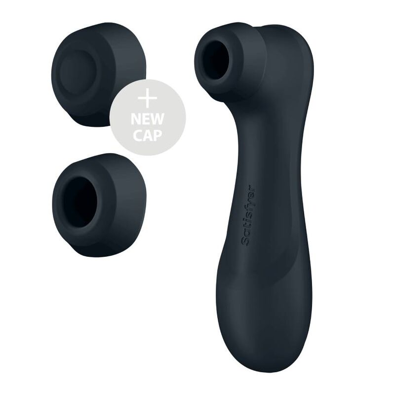 Satisfyer Pro 2 Generación 3 Wine - Massaggiatore con app, colore nero - vista laterale