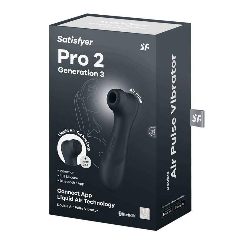 Satisfyer Pro 2 Generación 3 Wine - Massaggiatore con app, colore nero - vista frontale