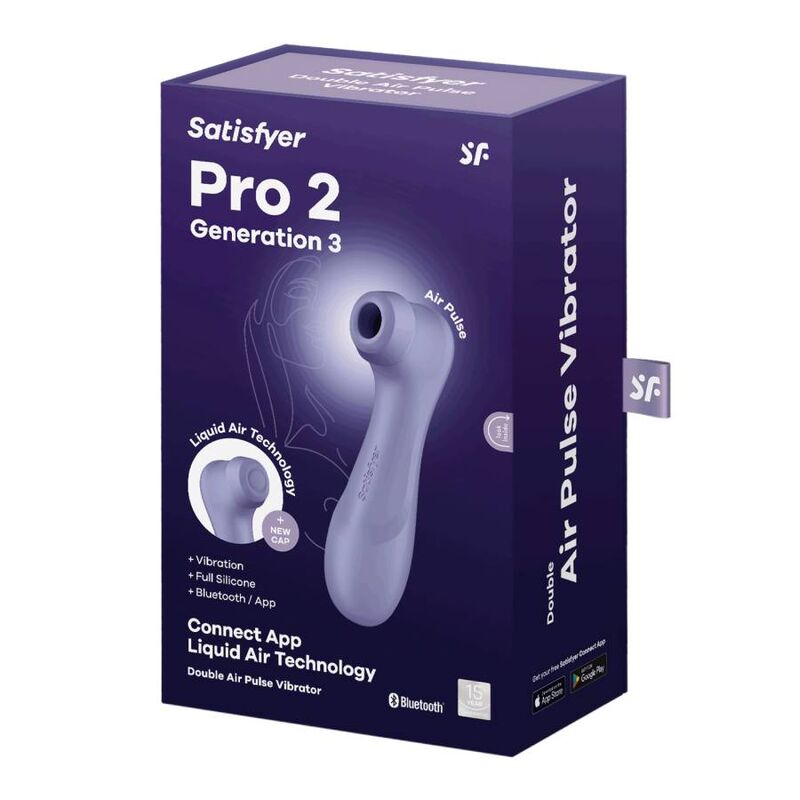 Satisfyer Pro 2 Generación 3 Wine - Massaggiatore con app, colore lilla - vista frontale