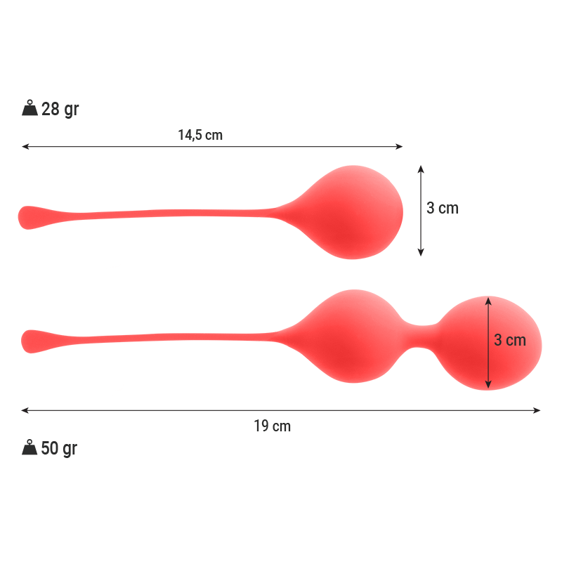 Intense Palle Kegel Kendall - Palline Kegel, colore rosso - dettaglio