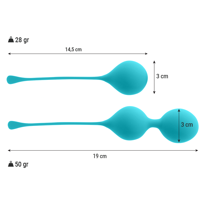 Intense Palle Kegel Kendall - Palline Kegel, colore blu - dettaglio