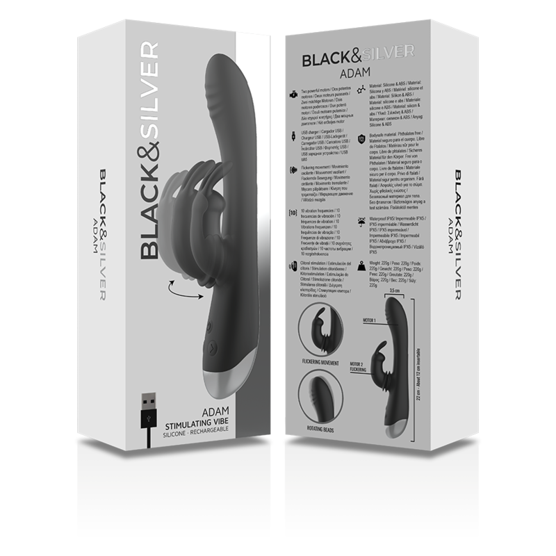 Black&Silver Dj. - Massaggiatore doppio - nella confezione