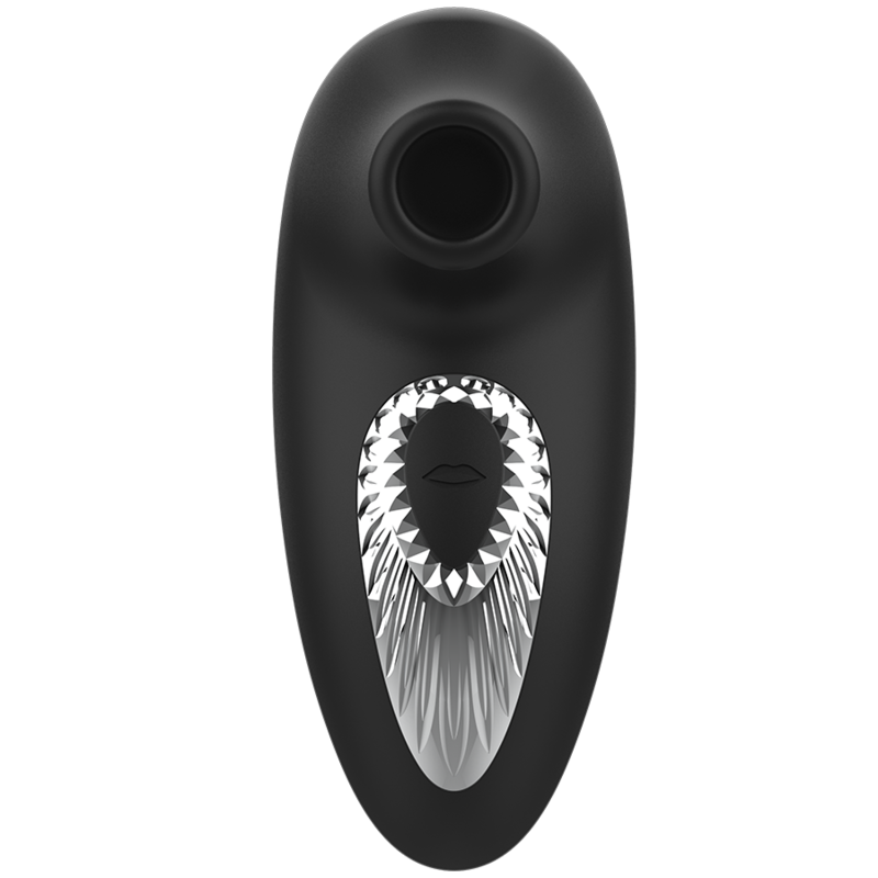 Black&Silver Drake Deluxe Sucking Vibe - Mini massaggiatore - vista laterale