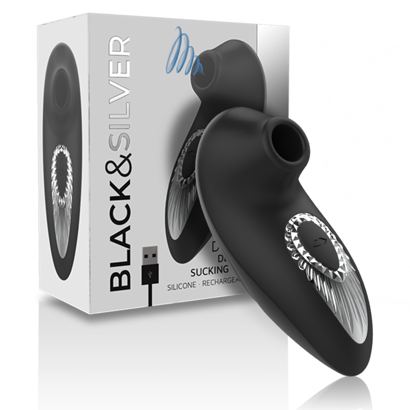 Black&Silver Drake Deluxe Sucking Vibe - Mini massaggiatore