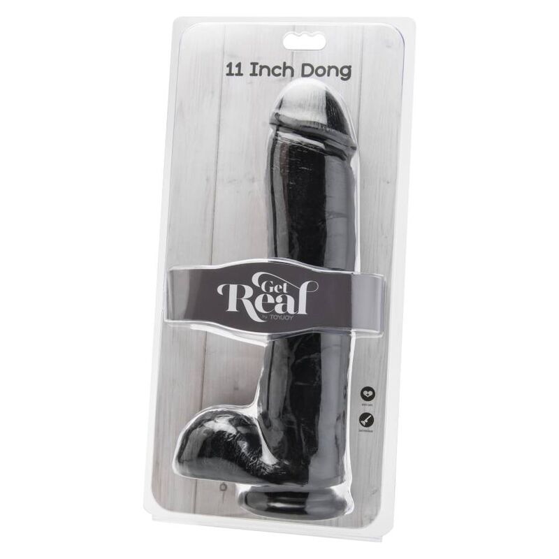 Get Real 28 CM - Accessorio intimo, colore sfere nero - vista laterale
