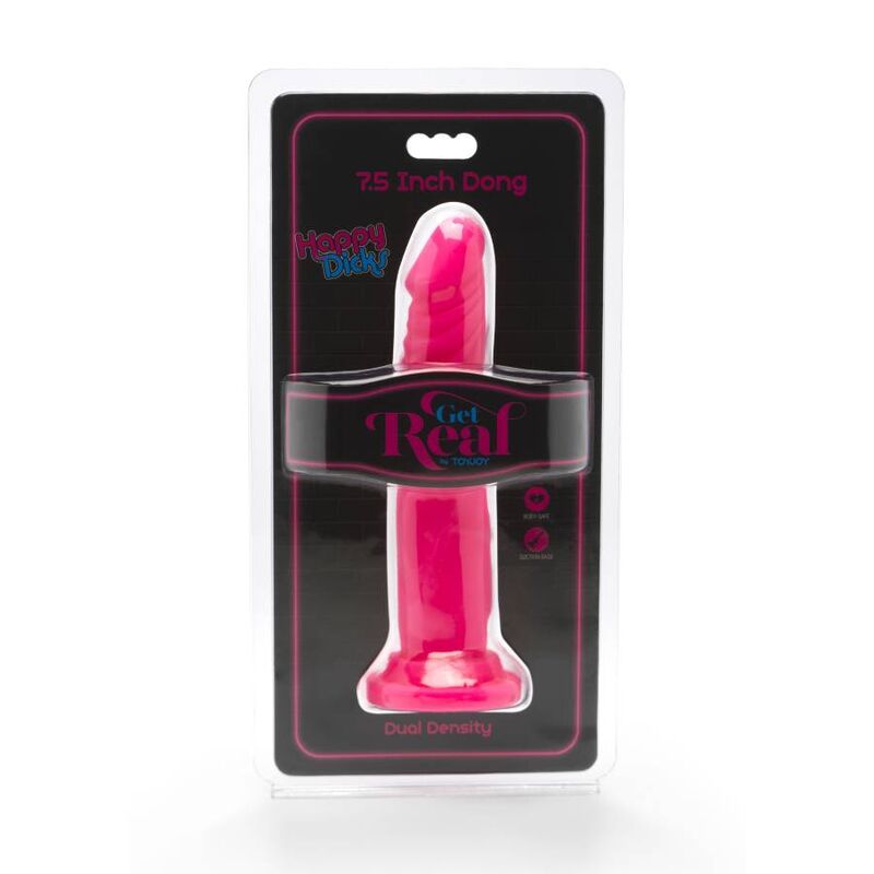 Get Real Happy Dicks Dong 19 CM - Accessorio intimo, colore rosa - vista laterale