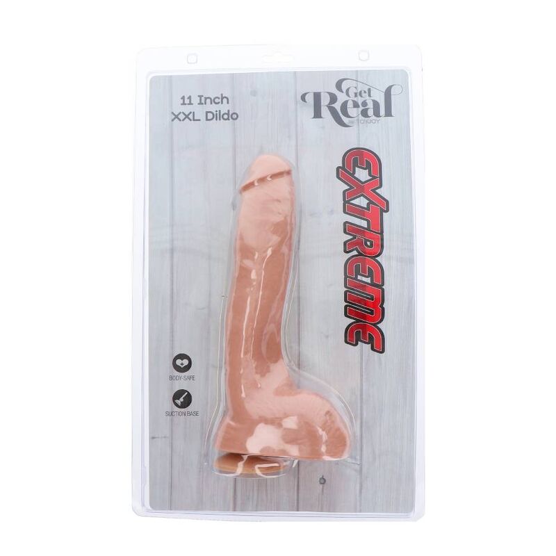 Get Real Estremo 28 CM Pelle - Accessorio intimo - in mano per le dimensioni