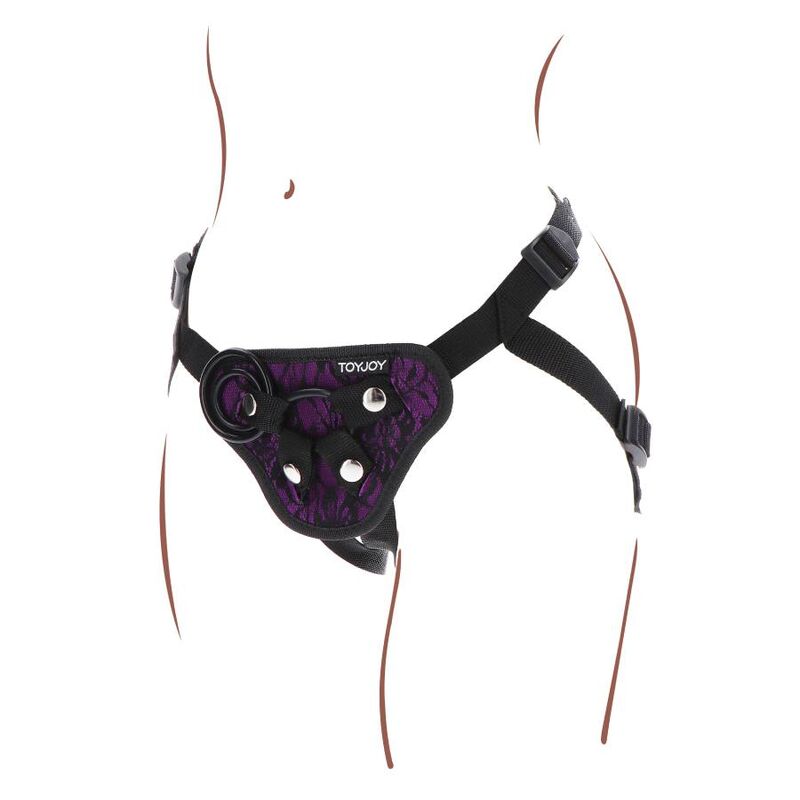 Get Real Imbragatura - Accessorio intimo, colore viola - in mano per le dimensioni