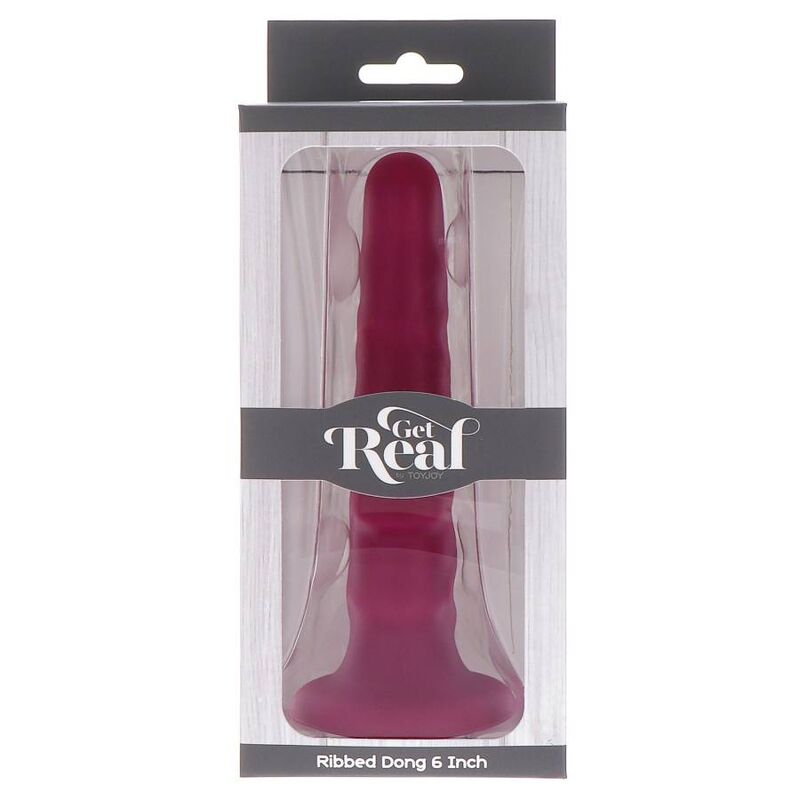 Get Real Dong - Accessorio intimo, colore coste 12 cm rosso - retro
