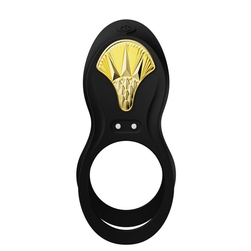 Zalo Vibranti Bayek - Anello per uomo, colore nero - in mano per le dimensioni
