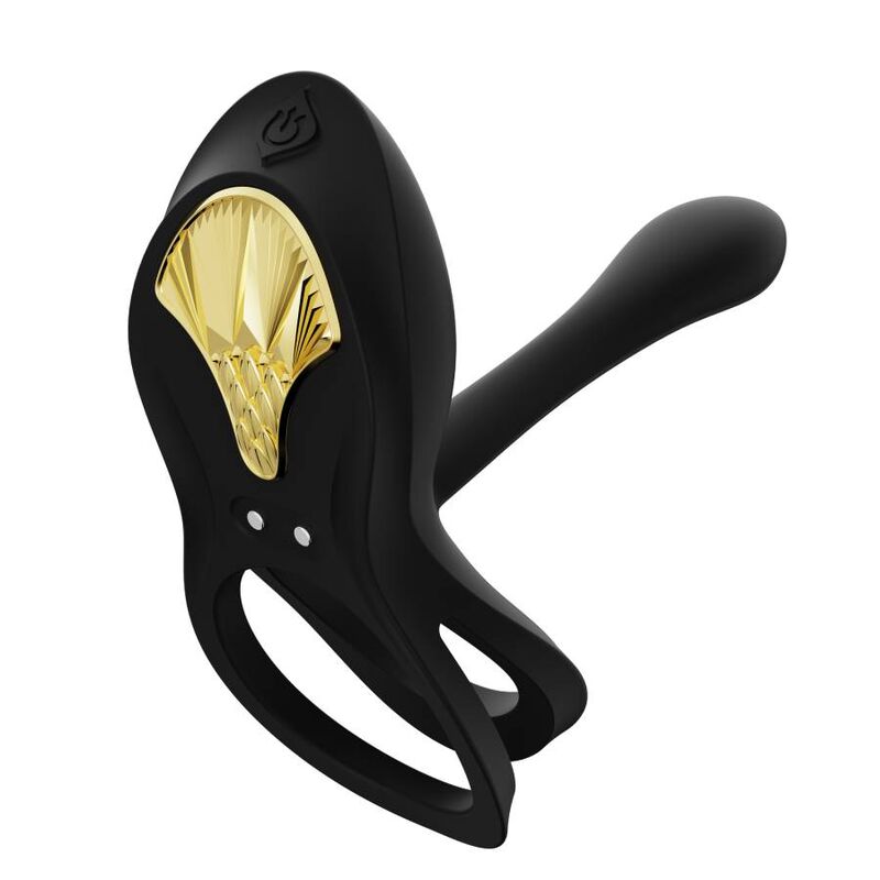 Zalo Vibranti Bayek - Anello per uomo, colore nero - in mano per le dimensioni