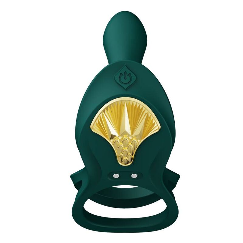 Zalo Vibranti Bayek - Anello per uomo, colore verde - in mano per le dimensioni