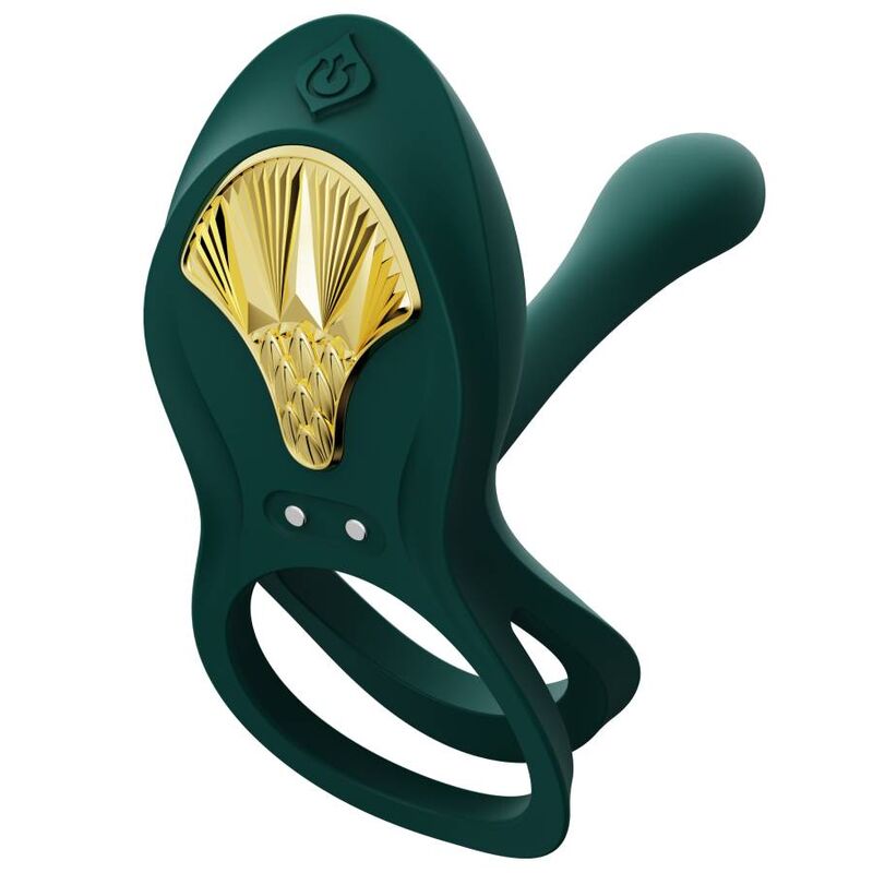 Zalo Vibranti Bayek - Anello per uomo, colore verde - vista laterale