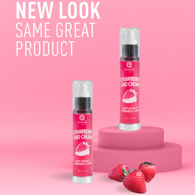 Secretplay 2 1 Effetto Calore Fragola 50 ml - Lubrificante, kit da 3 - nella confezione