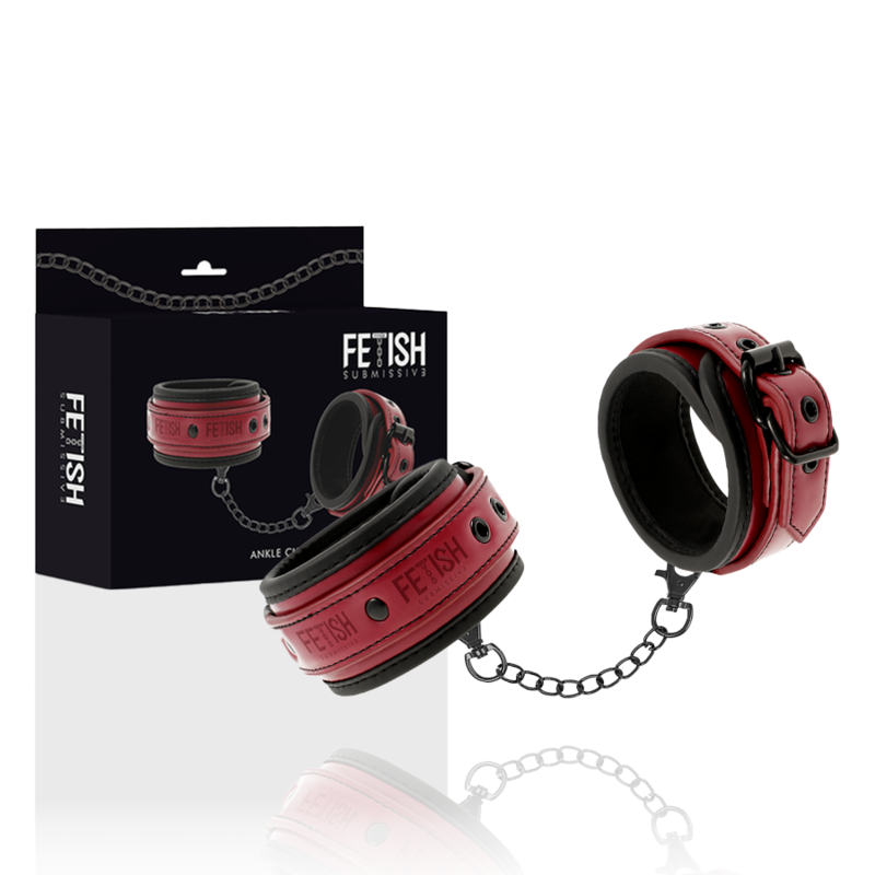 Fetish Submissive Dark Room Manette Alla Caviglia Vegan - Accessorio intimo - vista laterale