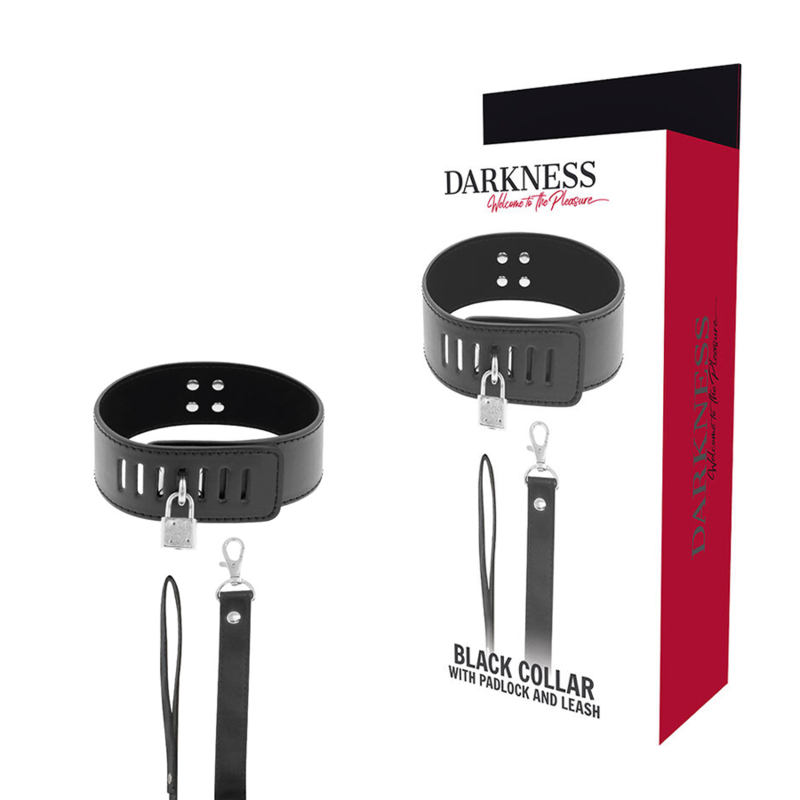 Darkness Collare - Accessorio intimo, colore bdsm chiusura nera