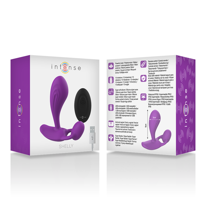 Intense Shelly Plug Remote Control - Massaggiatore con telecomando - in mano per le dimensioni