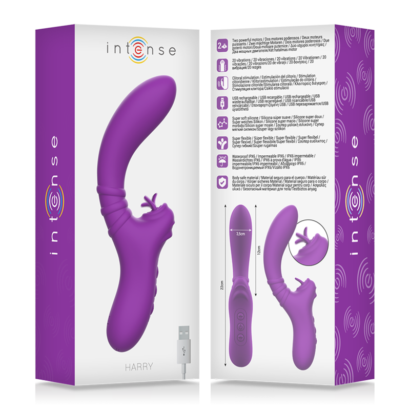 Intense Flessibile Harry - Massaggiatore doppio - vista frontale