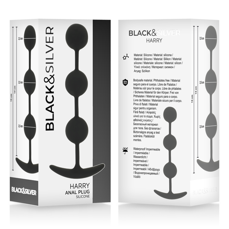 Black&Silver Rosario Harry 3 Sfere - Palline Kegel - in mano per le dimensioni