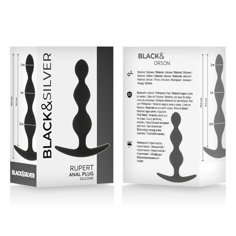 Black&Silver Catena - Palline Kegel - in mano per le dimensioni