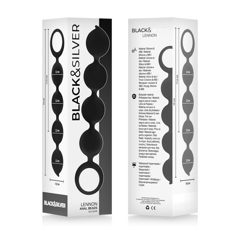 Black&Silver Rosario Lennon 4 Sfere - Palline Kegel - nella confezione