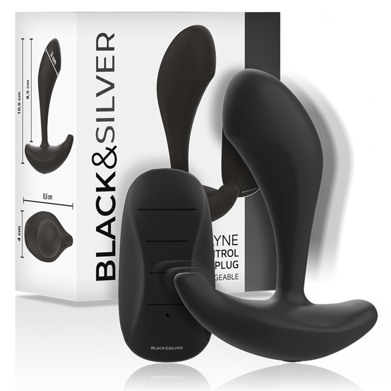 Black&Silver Plug Dwayne - Massaggiatore con telecomando
