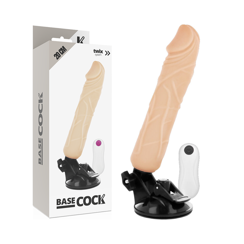 Basecock Flesh 20 CM O 4 CM - Massaggiatore con telecomando, colore naturale