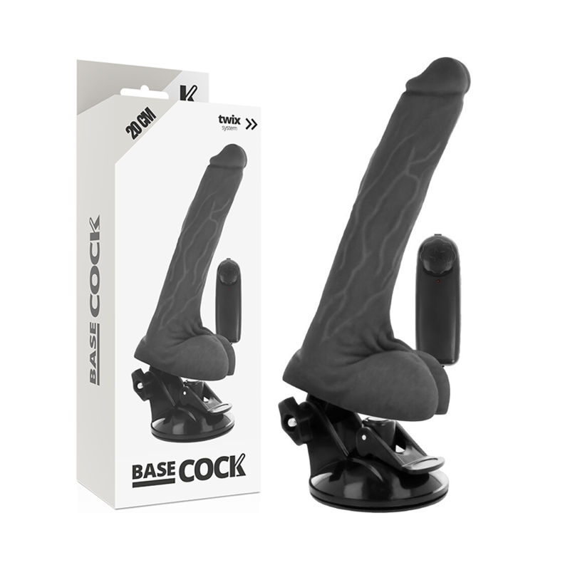 Basecock Testicoli 20 CM O 4 CM - Massaggiatore con telecomando, colore nero