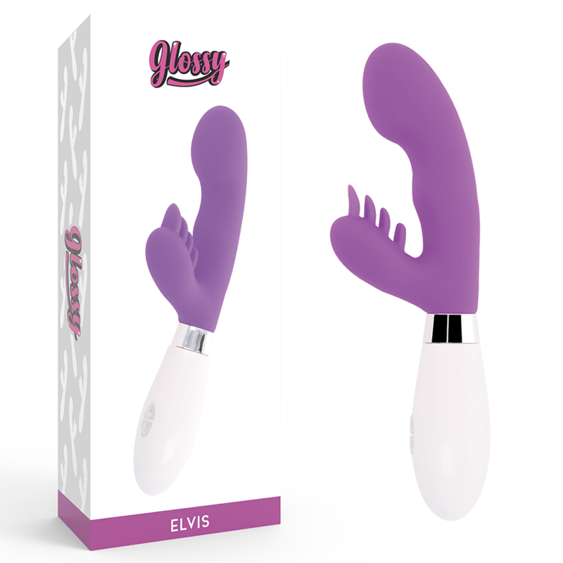 Glossy Elvis - Massaggiatore doppio, colore viola