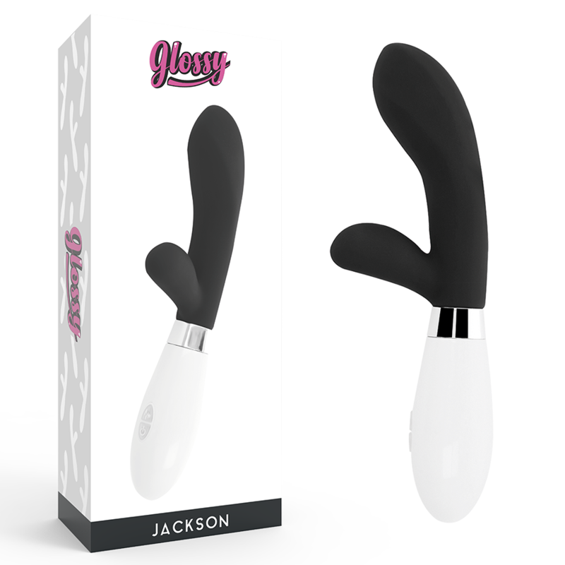 Glossy Jackson - Massaggiatore doppio, colore nero