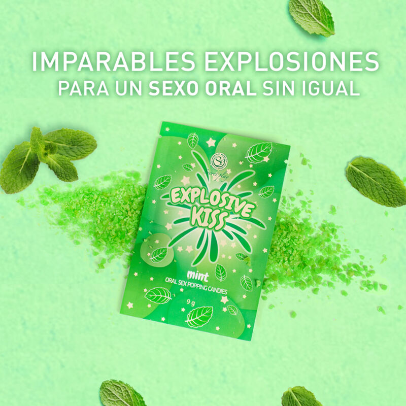 Secretplay Caramelle Esplosive Alla Menta - Accessorio intimo - in mano per le dimensioni