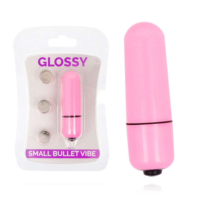Glossy Small Bullet Vibe Deep Rose - Mini massaggiatore