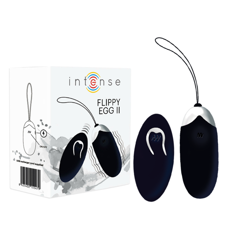 Intense Flippy II - Massaggiatore con telecomando, colore nero