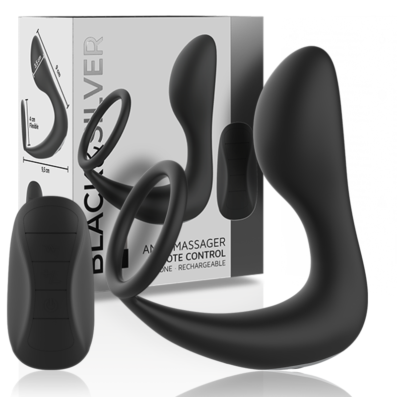 Black&Silver Anale - Massaggiatore con telecomando