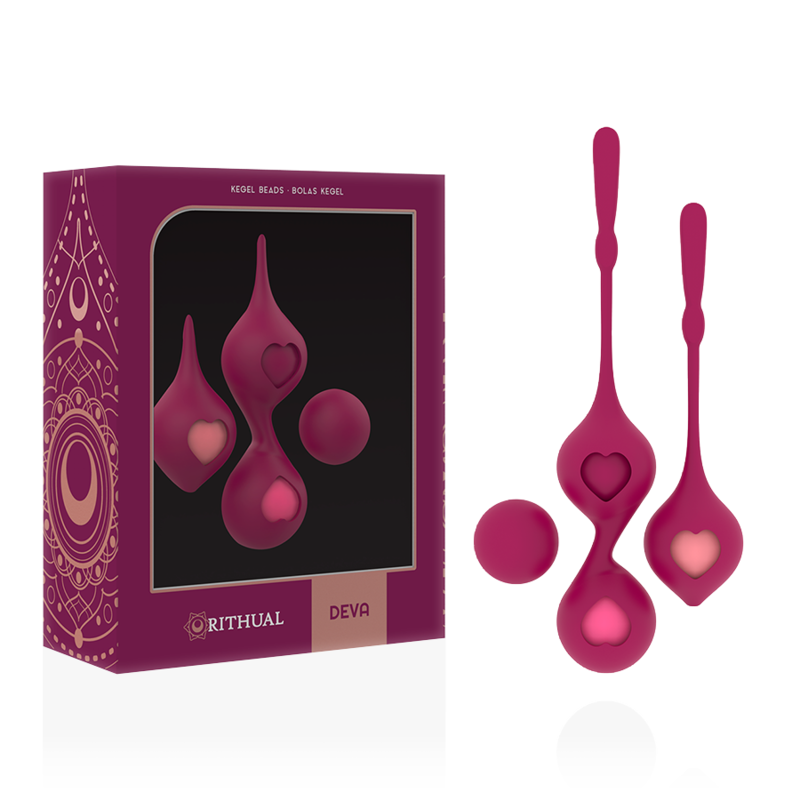 Rithual Allenamento Pelvico Dellorchidea Deva - Palline Kegel, colore orchidea - vista laterale