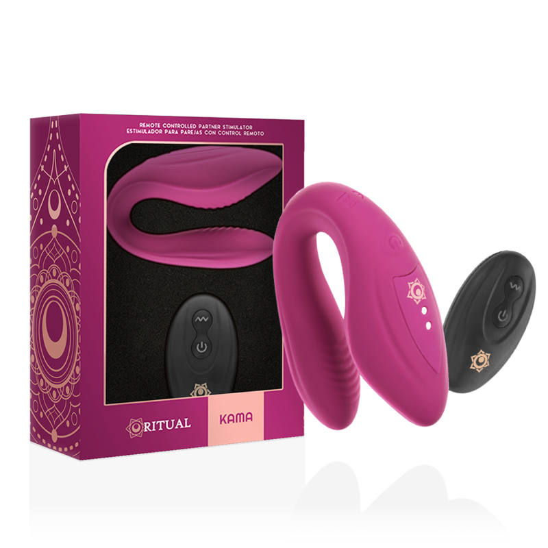 Rithual Kama - Massaggiatore con telecomando, colore orchidea - vista laterale