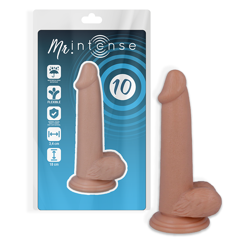 Mr Intense 10 Realistic Penis 18 CM O 3.4 CM - Accessorio intimo - vista laterale