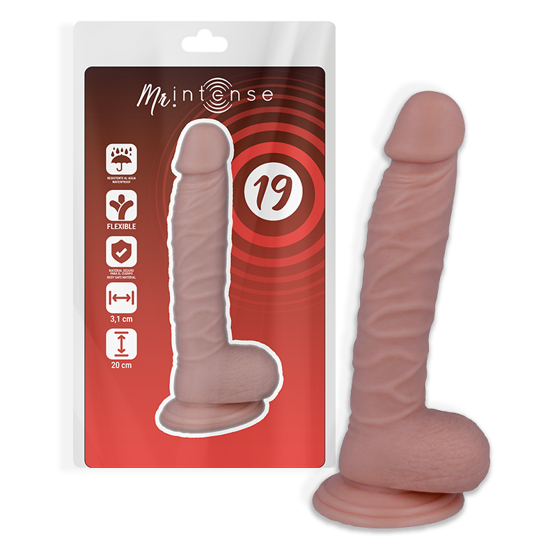 Mr Intense 19 Realistic Penis 20 CM O 3.1 CM - Accessorio intimo - vista laterale