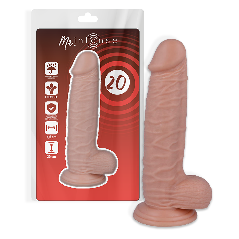 Mr Intense 20 Realistic Penis 20 CM O 4.6 CM - Accessorio intimo - vista laterale